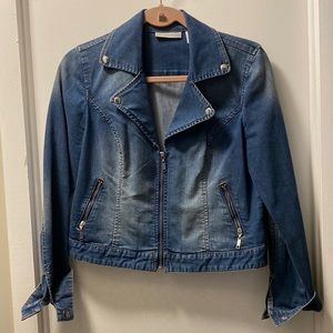 Jean jacket, zipper front